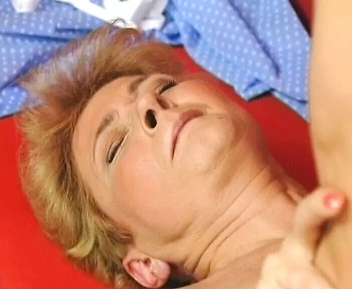 Mature blonde German sprayed with jizz club