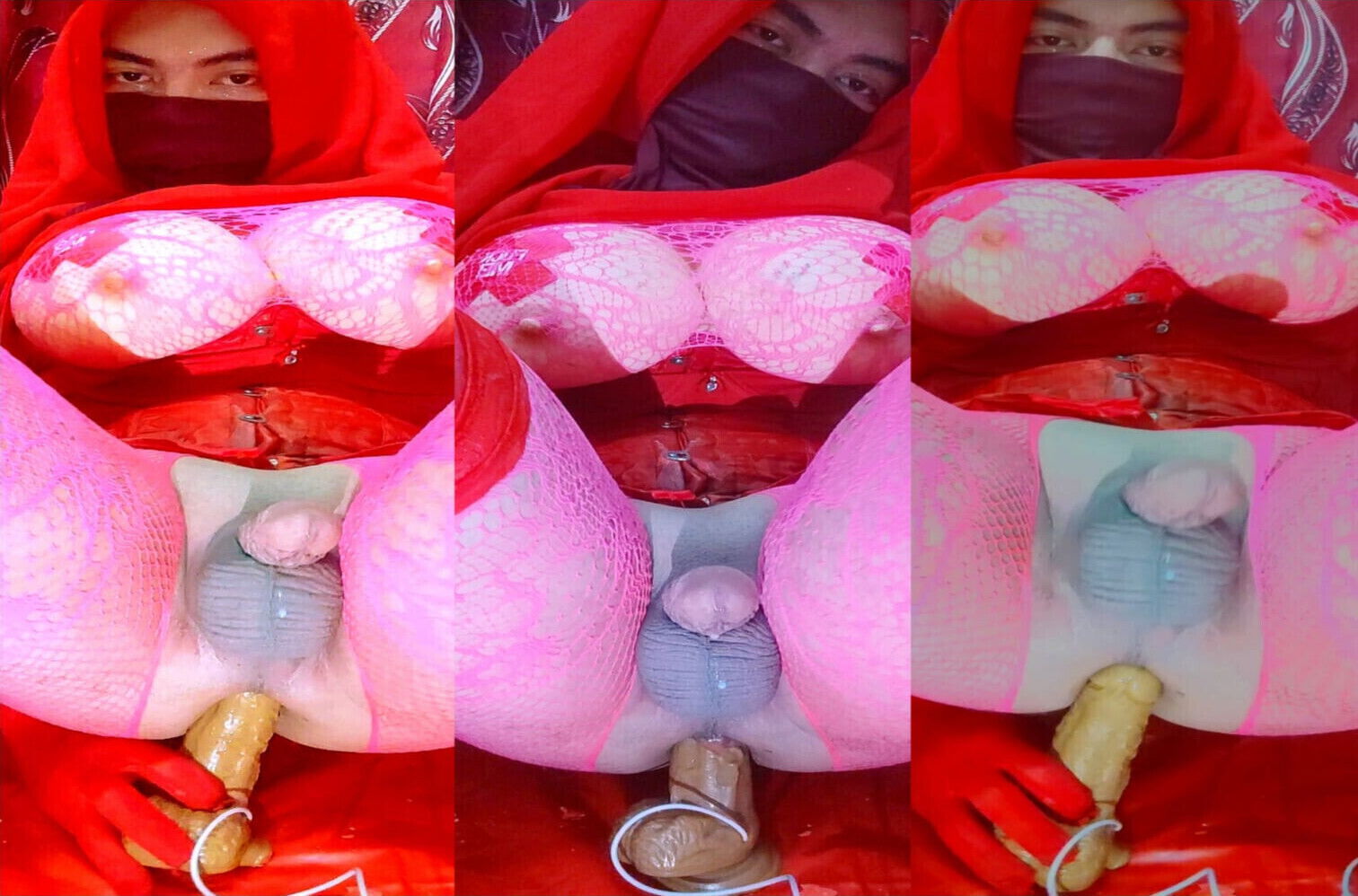 ElisyaHijabDoll extreme masturbation Fuck fast with dildo with candle