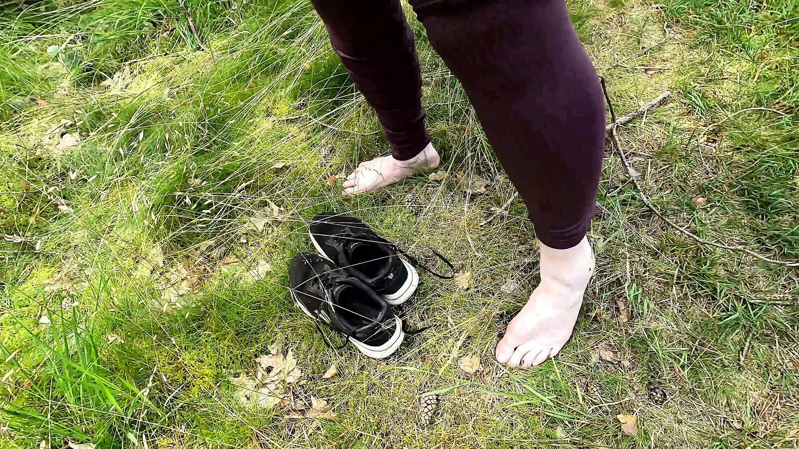 titslaps naked breasts woods