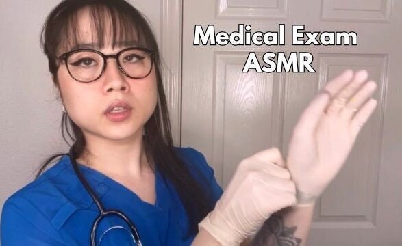 Asian Nurse Medical Exam Cures Penis -ASMR Face Sitting