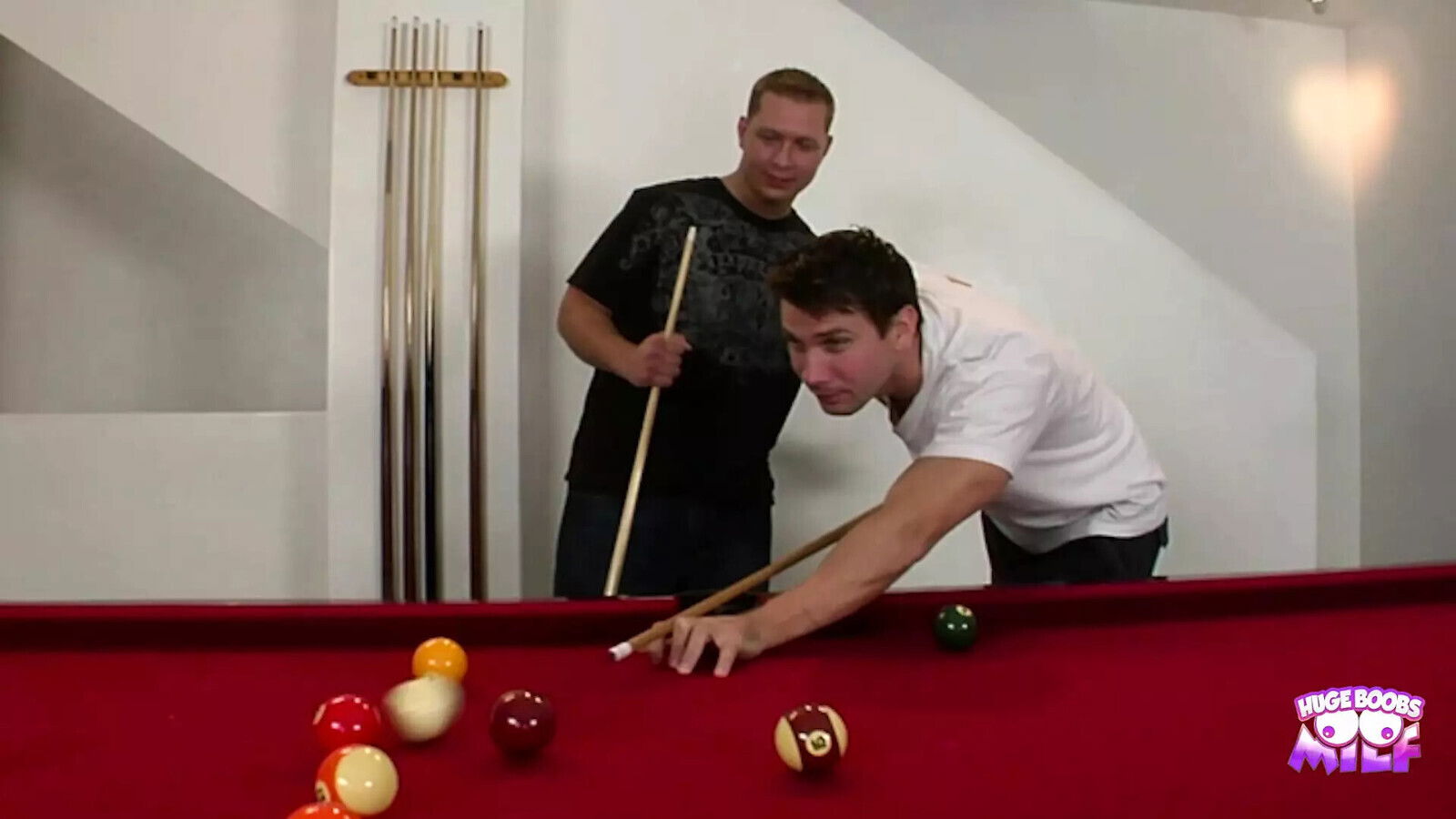 After Playing Pool Guys Banged This Skinny Blonde Bitch Came Face