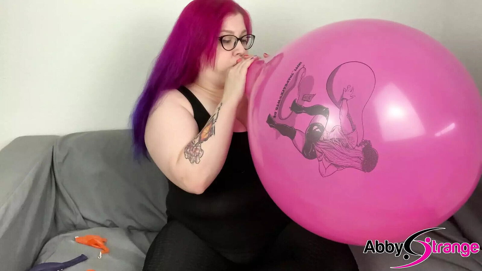 Deutsche Gothic-BBW Abby Strange, looner fetish: blow
