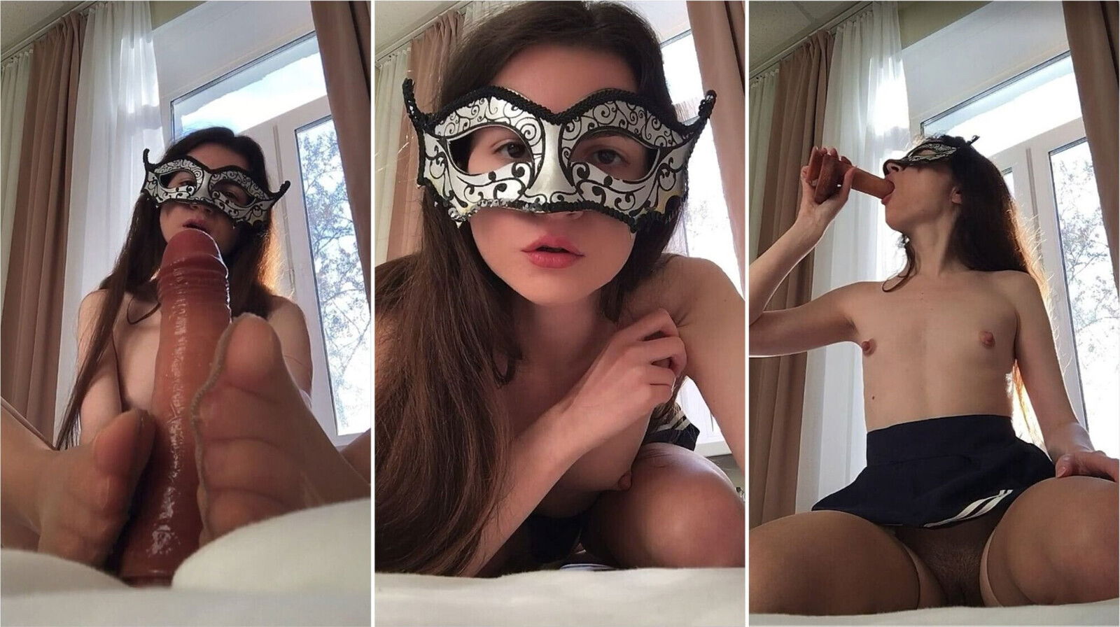 ASMR Fantasies Skirt Stockings Playing With Nipples Dirty Talk Russian Feet Nylons