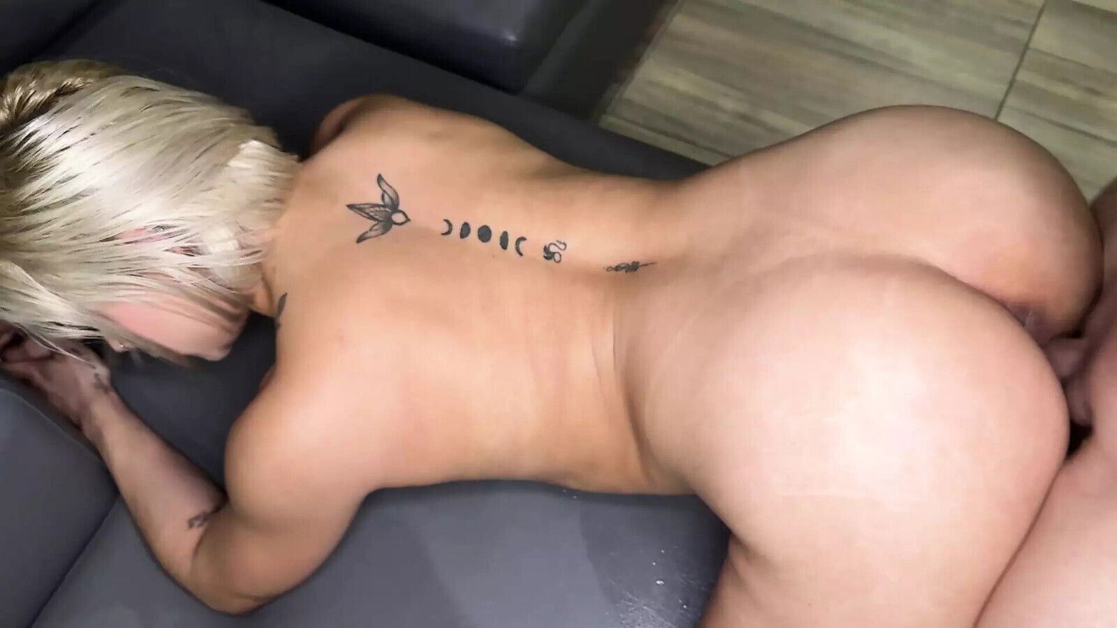 Petite blonde fucks slave after taking cage BDSM room Xiara Dark