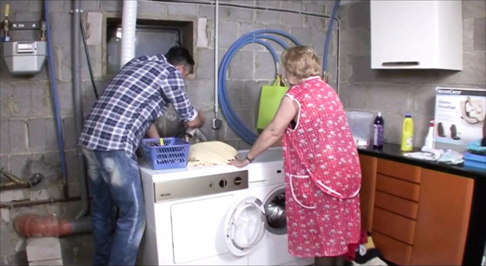 Fuck Woman Doggy Style Washing Machine