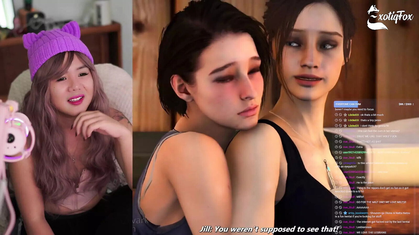 HUGE HENTAI PRINCESS CLIT FUTANARI GIRL ACTION! ExotiqFox Solo Gooner Girl Live Reaction Gooning