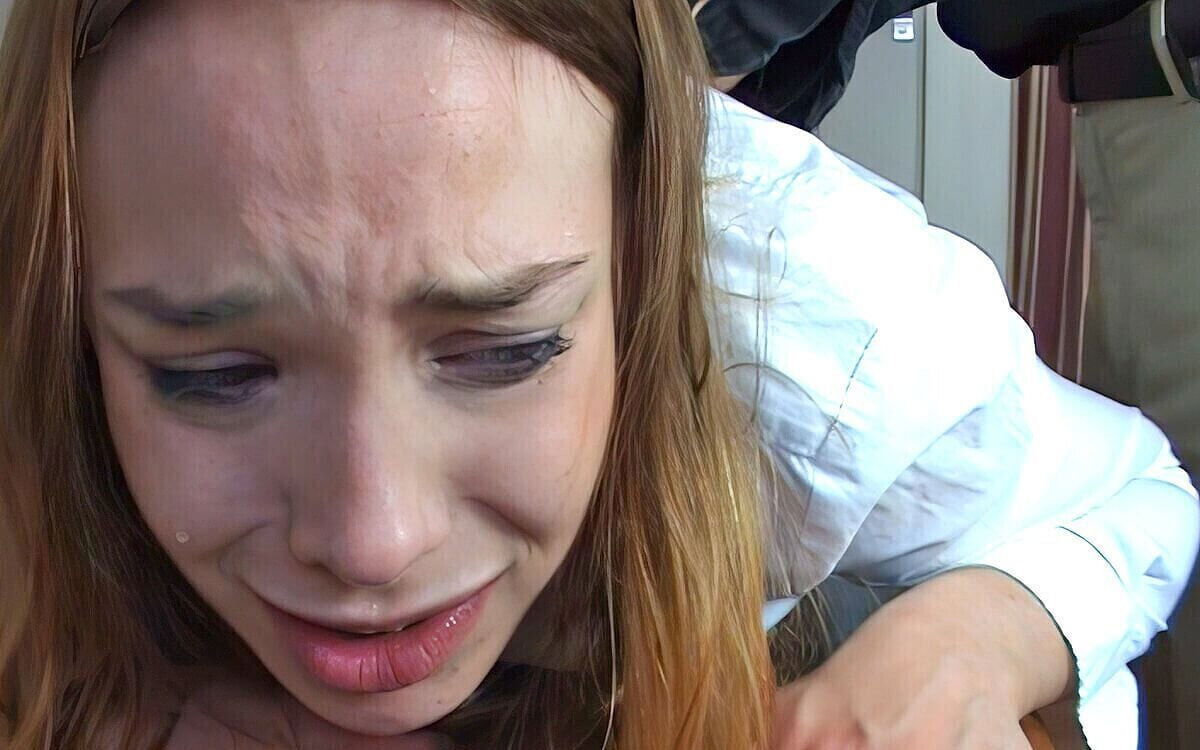 College Student Gets Spanking Punishment Touching Pussy