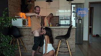 Cheating wife cheats cuckold with best friend behind back gets cumshot mouth