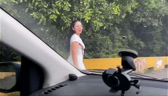 stop stranger public road, I'_m looking someone fuck road, car, stranger masturbate then takes forest fuck I'_m slut horny