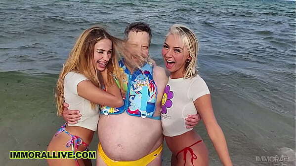 Beach Bunny Blondes KHLOE KAPRI &amp_ CHLOE TEMPLE THREESOME Front Cuckold Sugardaddy &ndash_ IMMORAL LIVE