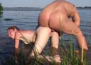 Nude Beach - Tan Lines Redhead Babe Anal & CIM
