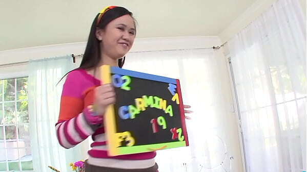 CARMINA Cute Asian Cutie FIRST TIME! Huge