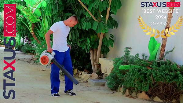 STAXUS catch gardener masturbating offer help.