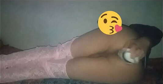 Sofiblack with sexy rose lingerie fuck with masive huge dildo