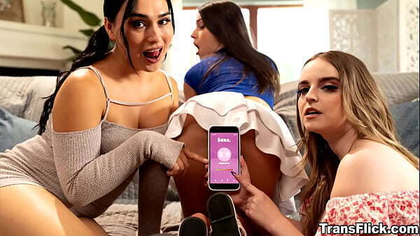 takes level! control vibrating buttplug with I'_m gonna download right away, Tranny Chanel Camryn girlfriend Ember Fiera having 3some with Codi Vore!