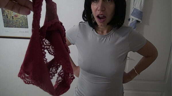 caught horny year stepson masturbating dirty panties