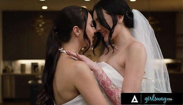 GIRLSWAY Married Beauties Charlotte &amp_ Melissa Stratton Reproduce Fantasy Wedding
