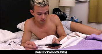 FamilyTwinks Blonde Step Calls Hotline Gets Step Logan Cross, Lance Hart