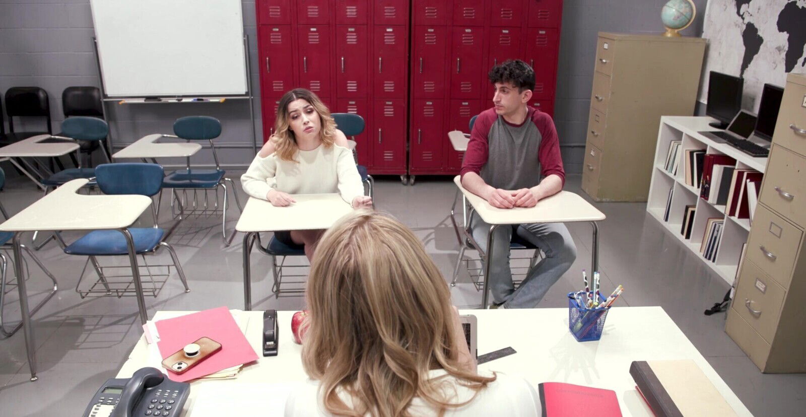 Busty MILF Rachael Cavalli shares dick with sexy Chanel Camryn