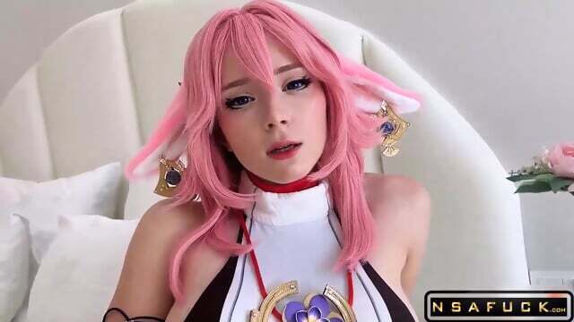 Miko from Genshin Impact Deepthroat Facesitting Rough Fucks with vol1