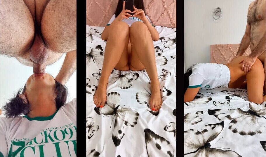 stepbro entered room caught watching porn fucked hard