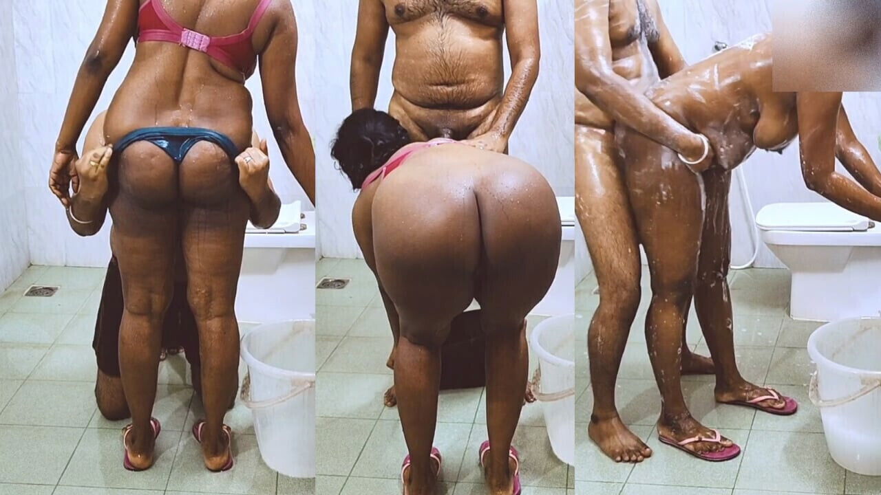 Indian Tamil Girl Hotel Bathroom With Room boy.