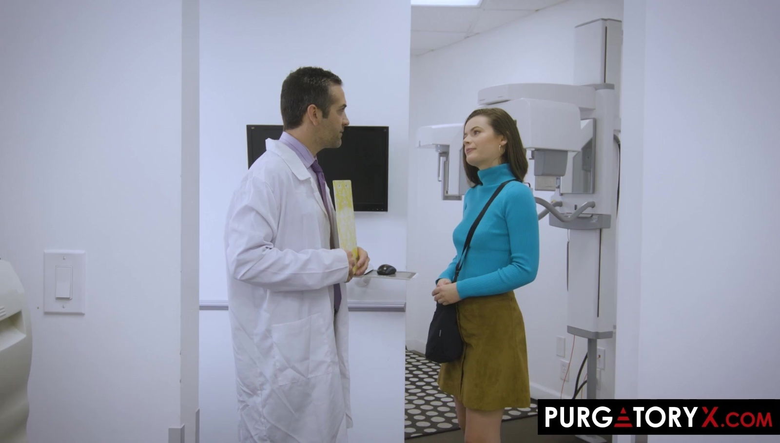 Cute brunette Dharma Jones getting seduced horny dentist Donnie Rock