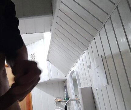 Masturbating cumming some toilet