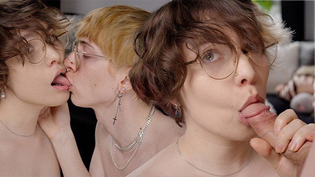 little Sensually sucks during golden hour swallows yummy load