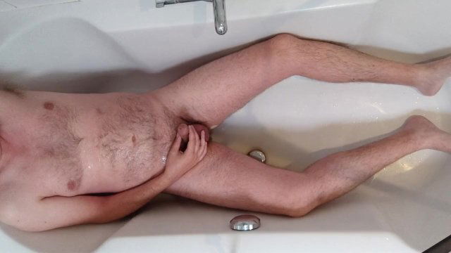 Enjoying golden bath morning