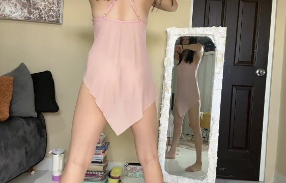 Transparent Try-On Dresses with Adrianna