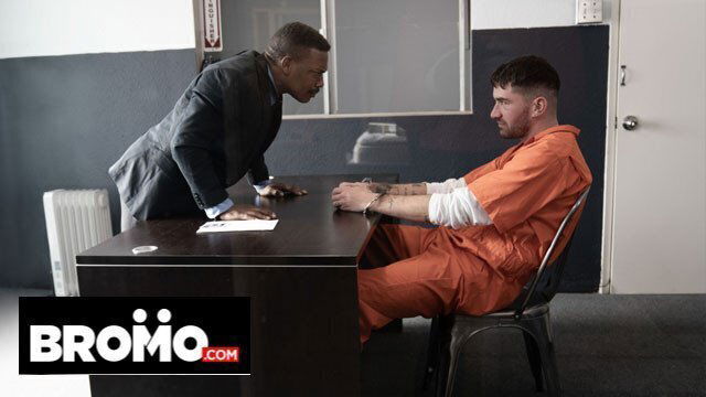 BROMO Officer Adrian Hart Fucks Chris Damned Until Shoots Load Over Mirror