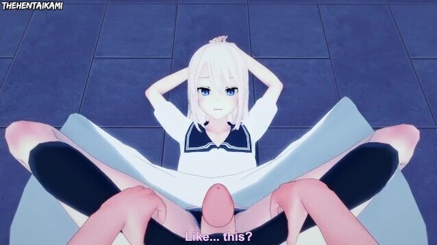 Shirogane from Love Gives Footjob Hentai