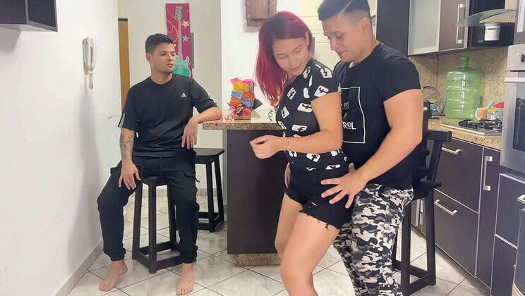 hate when girlfriend's best friend grinds parties, especially with huge cock! Amateur Latina Netorare