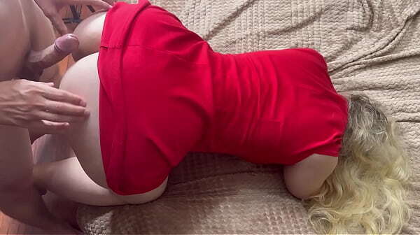 stepsister'_s juicy fucked doggy style came pussy