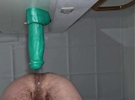 Fucking huge dildo with view from below. Deep Monster Music