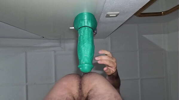 Quick warm dildo fuck view from below. Getting ready another night hard fucking
