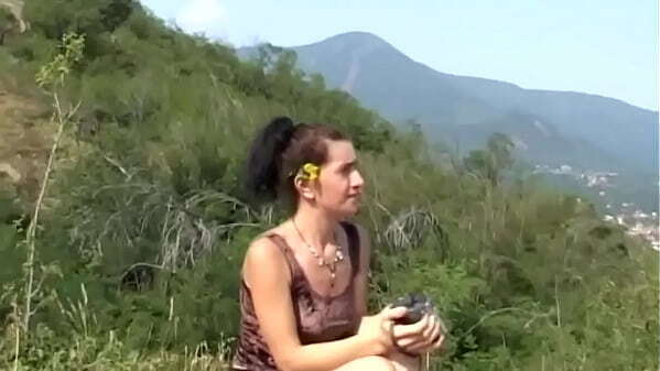 Neglected brunette milf gets fucked woods horny strangers