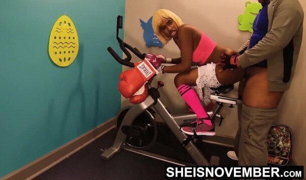 Training Session With Dad's Friend Turns Into Workout Bike