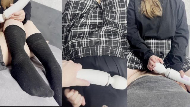 Amateur home movies with Asian student. footjob. handjob