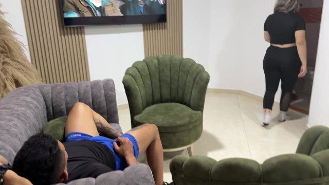 Movie watching day, really naked husband fuck