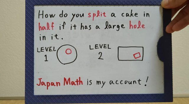 split cake half large hole it.[JapanMath](Titjob)