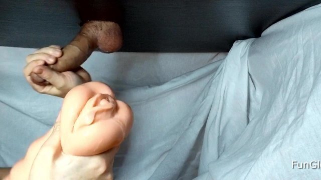 Milking table. Torturing client with artificial vagina