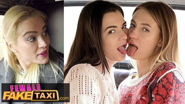 Female Fake Taxi Super sexy LESBIANS fucking back London