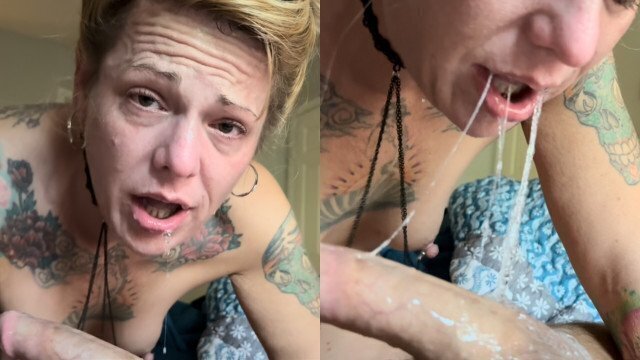 PAWG Dripping Spit Chokes While Cumming Uncontrollably Apple Hazey