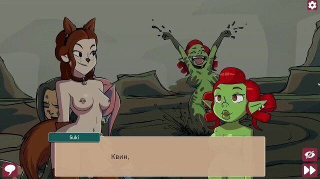 Group with goblins pond