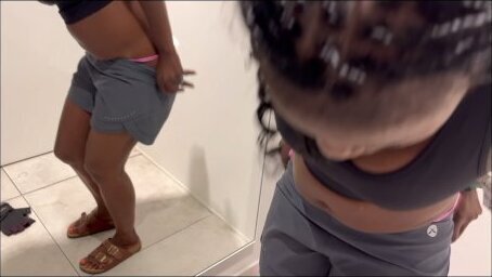 Trying some outfits change rooms stepdad gets horny