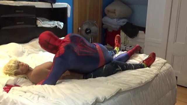 Spiderman humps then fucks doll