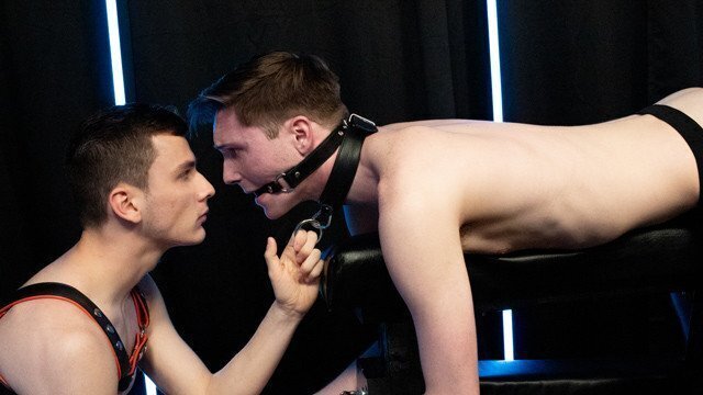 Bound Twinks Handcuffed twink probed both ends Liam Evans dick