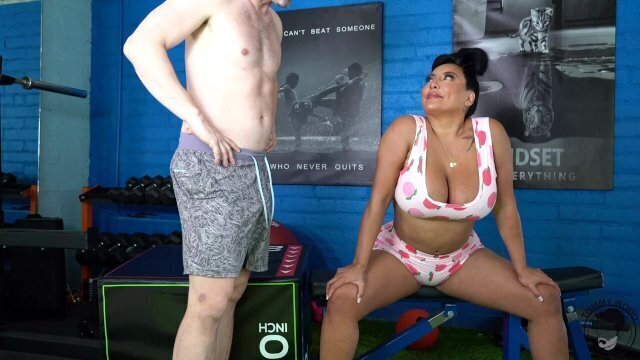 Huge Ass Latina Milf with Giant Tits Fucking Big Cock Stud at Gym